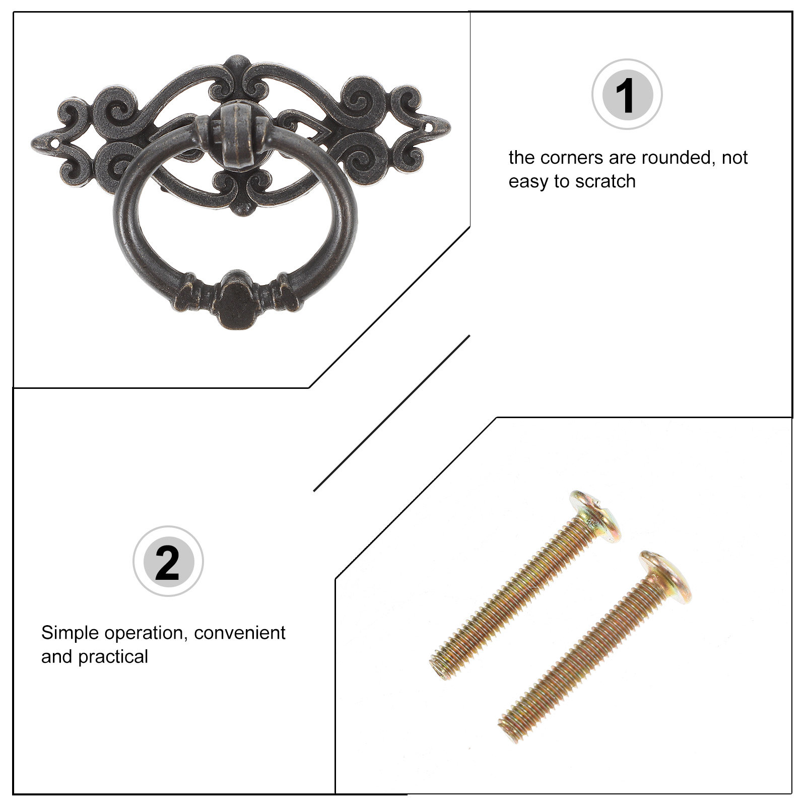 6 pièces de poignées de porte  - Furniture Hardware Drop Pulls avis et prix